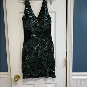 Charlotte Russe Emerald Sequin Dress